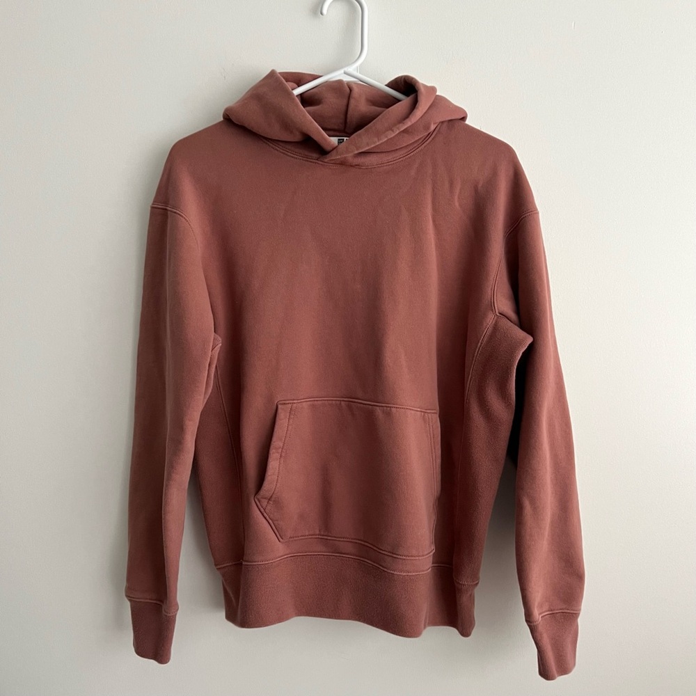 Men's Unisex Uniqlo U Lemaire Collab Terracotta Rust Heavy Knit Hoodie Size S